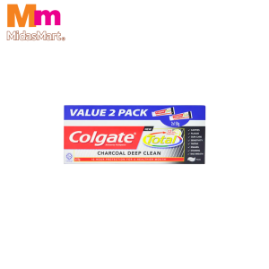 COLGATE TOTAL CHARCOAL DEEP CLEAN TWIN PACK (2 X 150G)