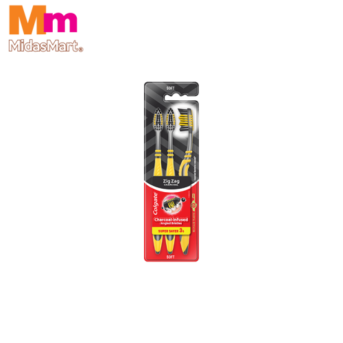 COLGATE ZIGZAG CHARCOAL VALUE PACK (3 PIECES)