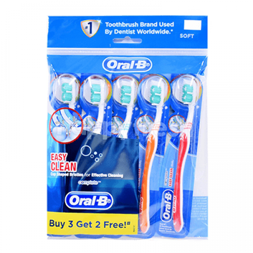 ORAL B T/B COMP EASY CLN SOFT POLY 1X5'S