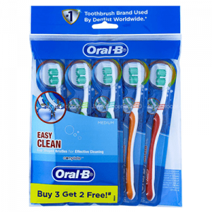 ORAL B T/B COMP EASY CLN MED POLY 1X5'S