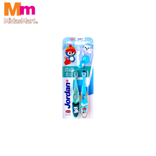 JORDAN TOOTHBRUSH KIDS STEP 2 TWIN PACK (SOFT) (2 PIECES)