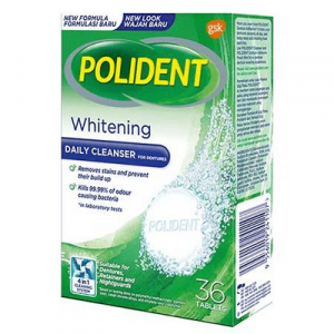 POLIDENT DAILY CLEANSER WHTNG 1X36'S