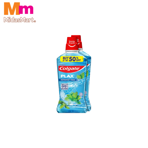 COLGATE PLAX PEPPERMINT VALUE PACK (2 X 750ML)