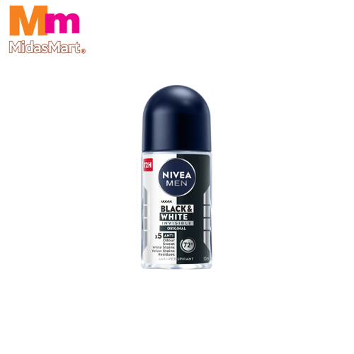 NIVEA MEN BLACK & WHITE ROLL ON DEODORANT (50ML)