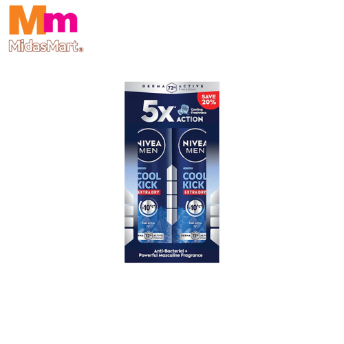 NIVEA MEN COOL KICK DEO SPRAY TWIN PACK (2 X 150ML)