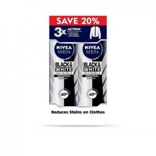 NIVEA DEO SPRAY(M) B&W T/P 1X2X150ML