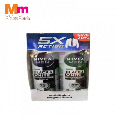 NIVEA DEO SPRAY(M) B&W T/P 1X2X150ML NIVEA DEO SPRAY(M) B&W T/P 1X2X150ML