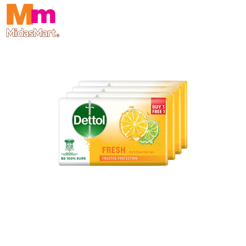 DETTOL BAR SOAP - LASTING FRESH (4 PIECES X 100G)