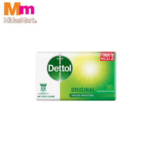 DETTOL ANTIBACTERIAL BAR SOAP - ORIGINAL (3 PIECES X 60G)
