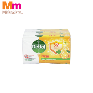 DETTOL ANTIBACTERIAL BAR SOAP - FRESH (3 PIECES X 60G)