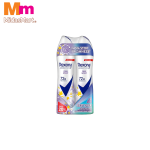 REXONA FREE SPIRIT DEODORANT SPRAY TWIN PACK (2 X 135ML)