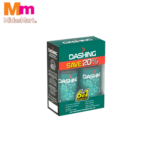 DASHING ACTIVE ROLL-ON TWIN PACK (2 X 50ML)