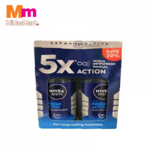 NIVEA (M) R/ON FRESH TP 1X2X50ML