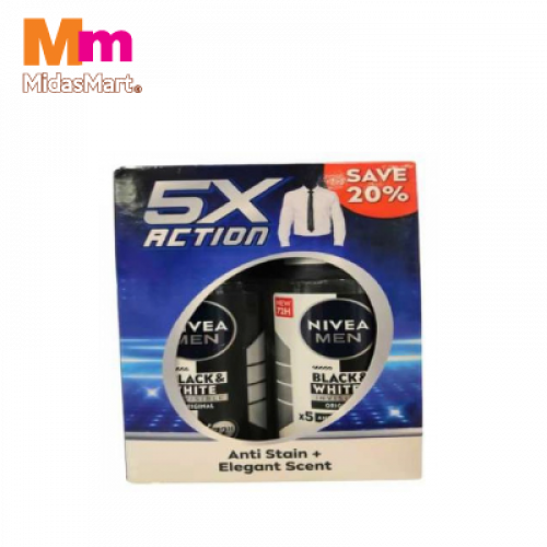 NIVEA (M) R/ON B&W FRESH TP 1X2X50ML NIVEA (M) R/ON B&W FRESH TP 1X2X50ML