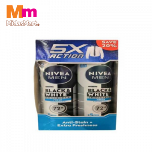 NIVEA (M) SPRAY B&W FRESH TP 1X2X150ML NIVEA (M) SPRAY B&W FRESH TP 1X2X150ML