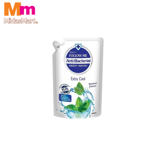 FOLLOW ME ANTIBACTERIAL BODY WASH EXTRA COOL - REFILL (900ML)