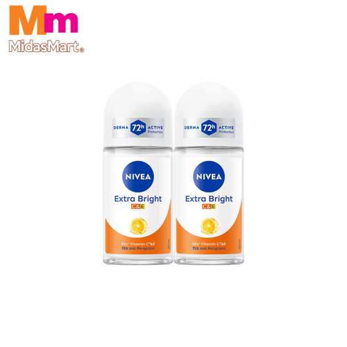 NIVEA EXTRA BRIGHT C&E ROLL-ON TWIN PACK (2 X 50ML)