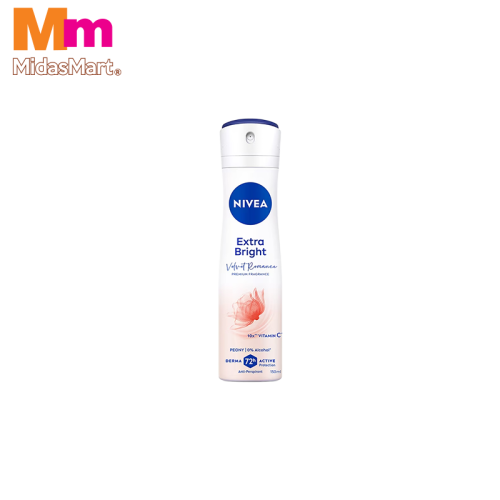 NIVEA EXTRA BRIGHT VELVET ROMANCE SPRAY (150ML)