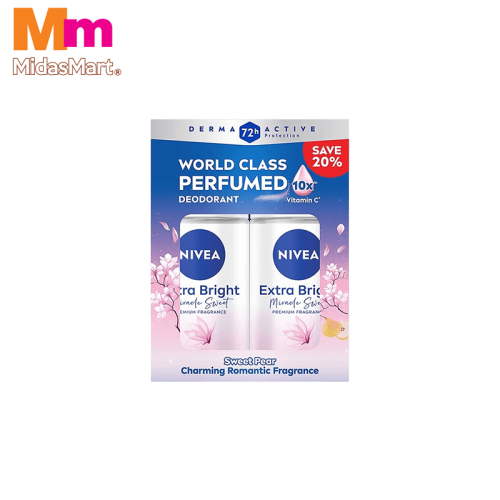 NIVEA EXTRA BRIGHT MIRACLE SWEET ROLL-ON TWIN PACK (2 X 50ML)