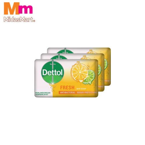 DETTOL LASTING FRESH BAR SOAP MULTIPACK (3 X 100G)