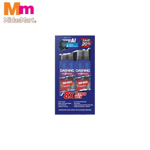 DASHING BAD BOYZ REBEL DEODORANT BODY SPRAY TWIN PACK (2 X 125ML)