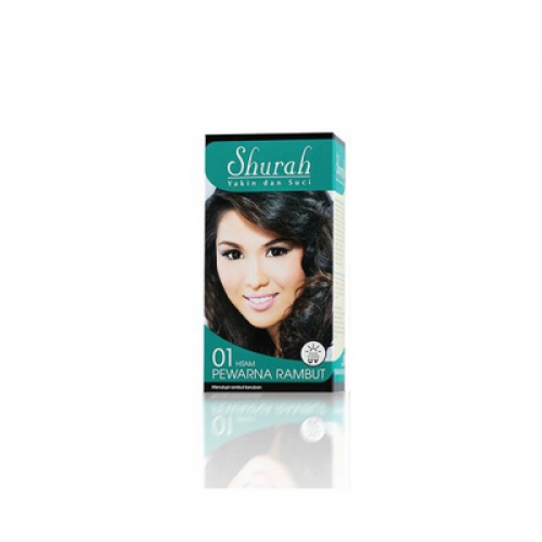 SHURAH PEWARNA RAMBUT-01 HITAM 1X40G