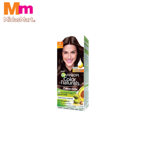 GARNIER COLOR NATURALS CREAM HAIR COLOR - 4 CHOCOLATE (1 SET)