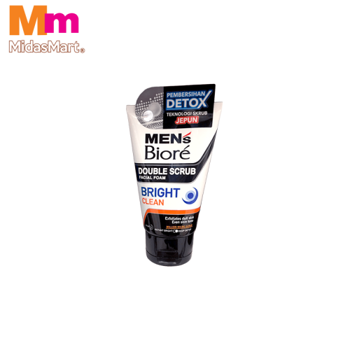 BIORE MEN DOUBLE SCRUB BRIGHT CLEAN FACIAL WASH (100G)