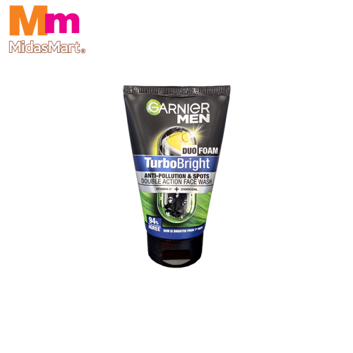 GARNIER MEN TURBOLIGHT DOUBLE WHITE DUO FOAM (100ML)