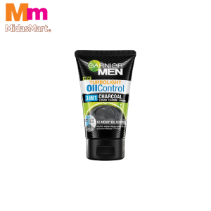 GARNIER MEN TURBOLIGHT OIL CONTROL 3-IN-1 CHARCOAL FOAM (100ML)