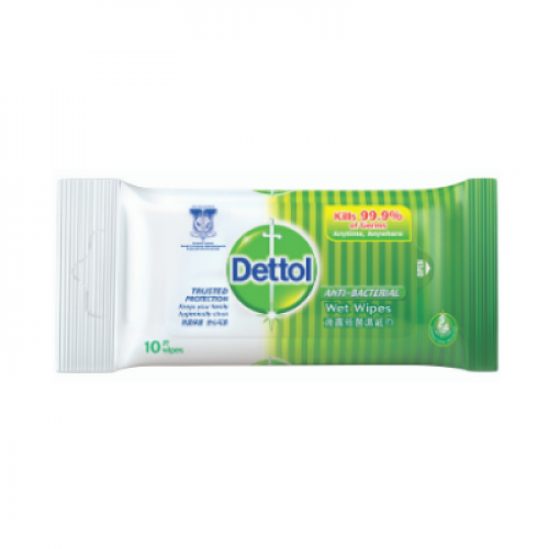 DETTOL A/BACT WET WIPES 1X10'S