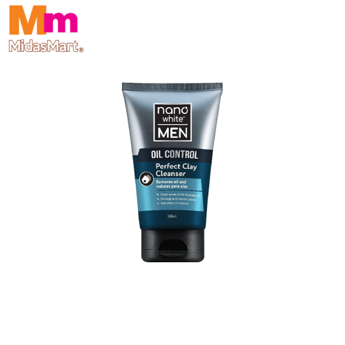 NANOWHITE MEN OIL CONTROL PERFECT CLAY FOAM (100ML)