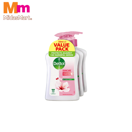 DETTOL SKINCARE HAND SOAP VALUE PACK (3 X 250G)