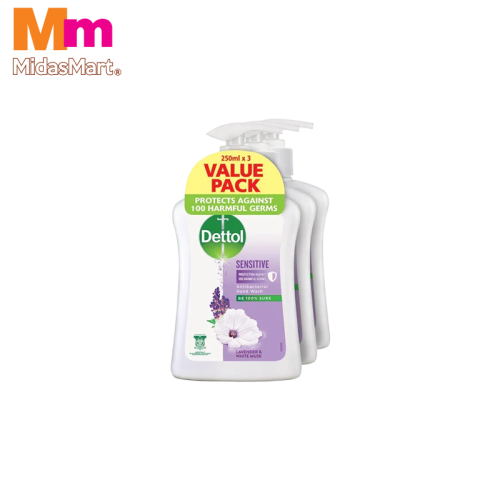 DETTOL SENSITIVE HAND SOAP VALUE PACK (3 X 250G)