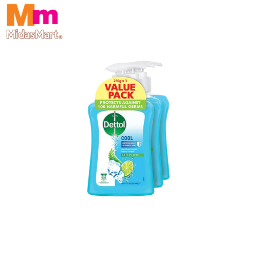 DETTOL COOL HAND SOAP VALUE PACK (3 X 250G)
