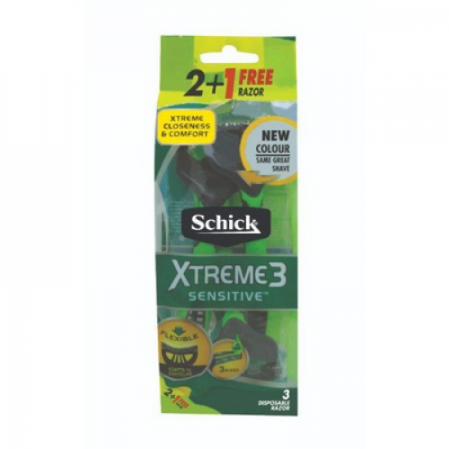 SCHICK EXTREME 3DISP 2+1 1X1PACK