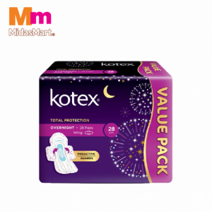 KOTEX PAG OVERNIGHT WING 28CM T/P 1X2X14S
