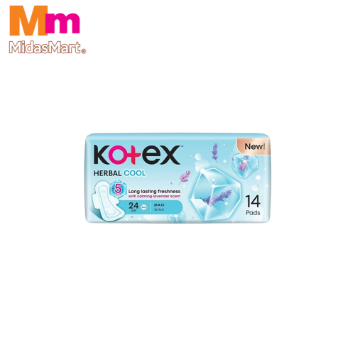 KOTEX NATURAL CARE HERBAL COOL MAXI WING (14 PACK)