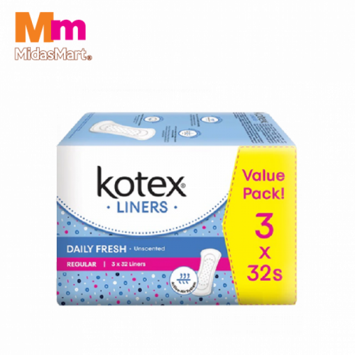 KOTEX F/LINER REG UNSENTED VP 1X3X32'S