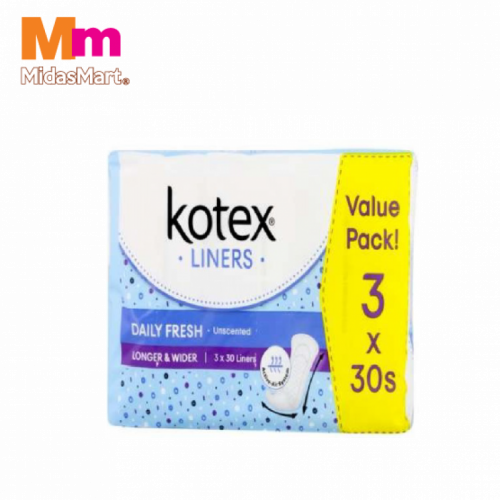 KOTEX F/LINER LONG&WIDER VP 1X3X30'S