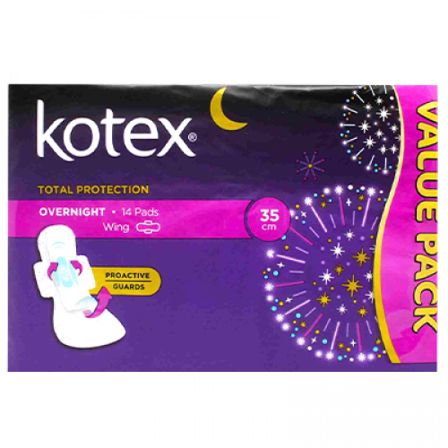 KOTEX PAG OVERNIGHT WING 35CM 1X14'S