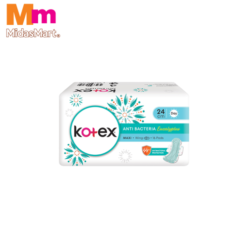 KOTEX NATURAL CARE ANTI-BACTERIAL MAXI WING (16 PACK)