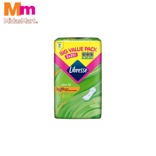 LIBRESSE SLIM NON-WING 24CM MULTI PACK (3 X 20 PIECES)