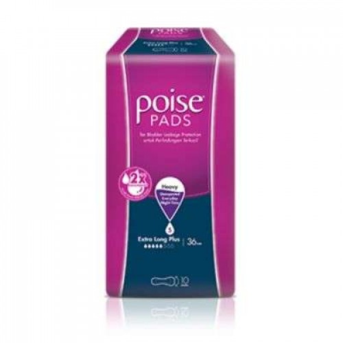 POISE PADS EXT LONG PLUS NW 1X6'S