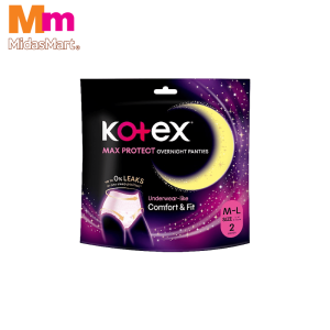 KOTEX OVERNIGHT PANTIES - SIZE L (2 PACK)