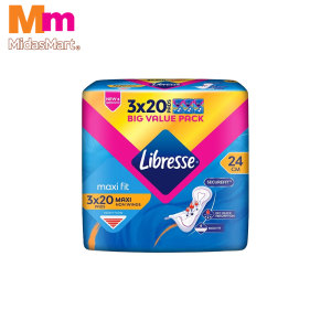 LIBRESSE ODOR CONTROL MAXI NON-WING VALUE PACK (3 X 20'S)