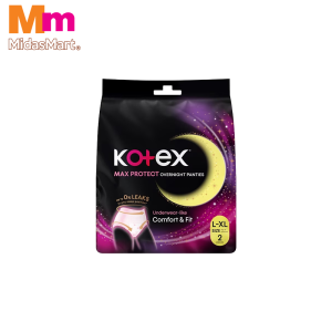 KOTEX OVERNIGHT PANTIES - SIZE XL (2 PACK)