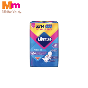 LIBRESSE MAXI WING 28CM VALUE PACK (3 X 14'S)
