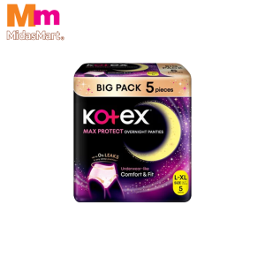 KOTEX OVERNIGHT PANTIES L/XL SIZE BIG PACK (5'S)