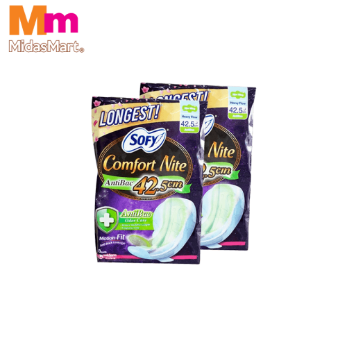 SOFY COMFORT NIGHT ANTI-BACTERIAL TWIN PACK (2 X 8'S)